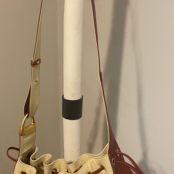 Giancarlo Macucci GM Bag Made in Italy Ivory & Brown Bag - Picture 2 of 16